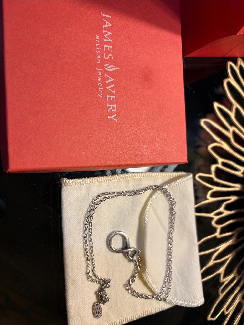 James Avery Silver Necklace with Circle Clasp
